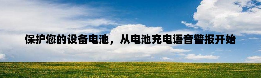 保护您的设备电池，从电池充电语音警报开始